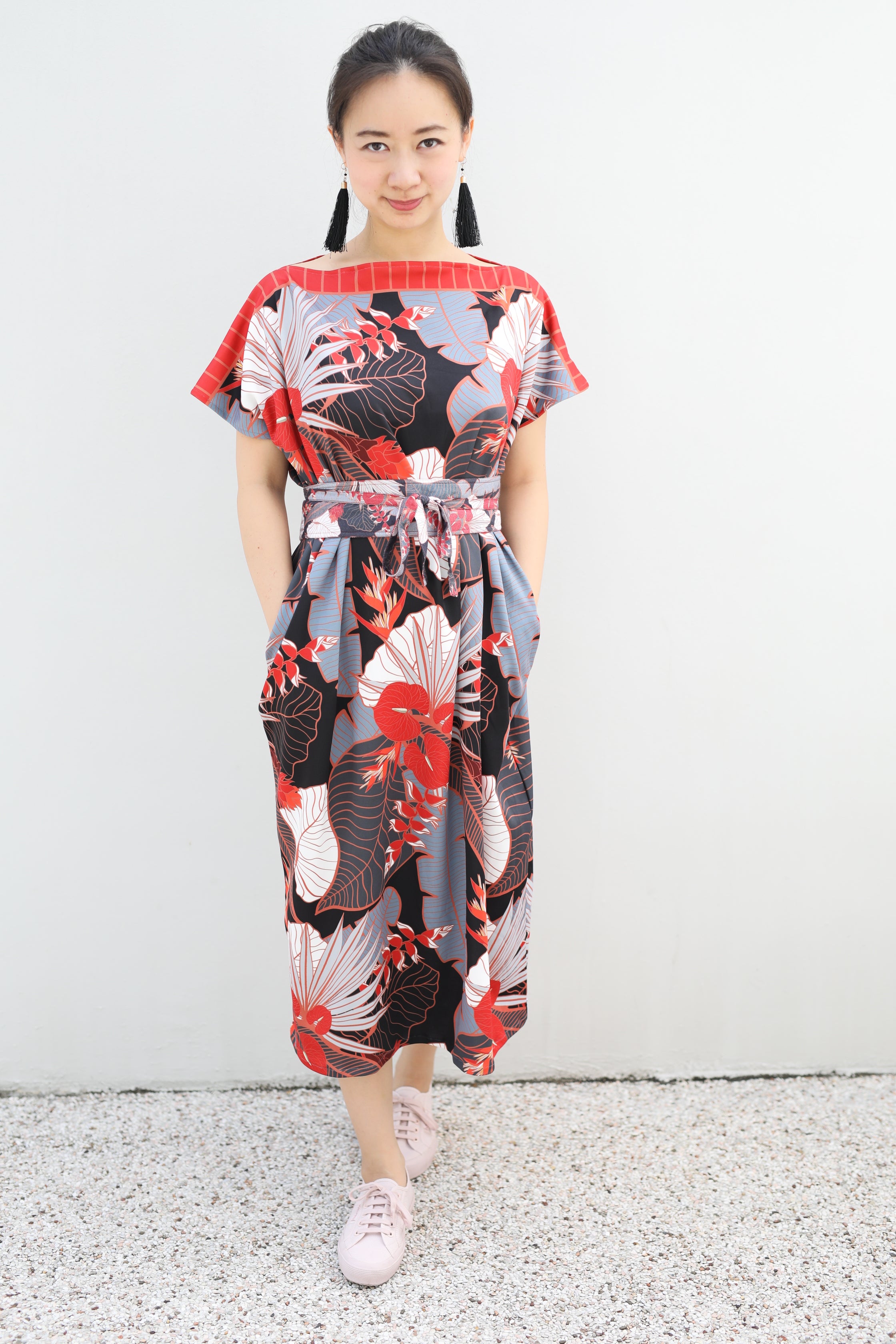 [SINGAPORE STORY] Tropical Garden Kimono Dress