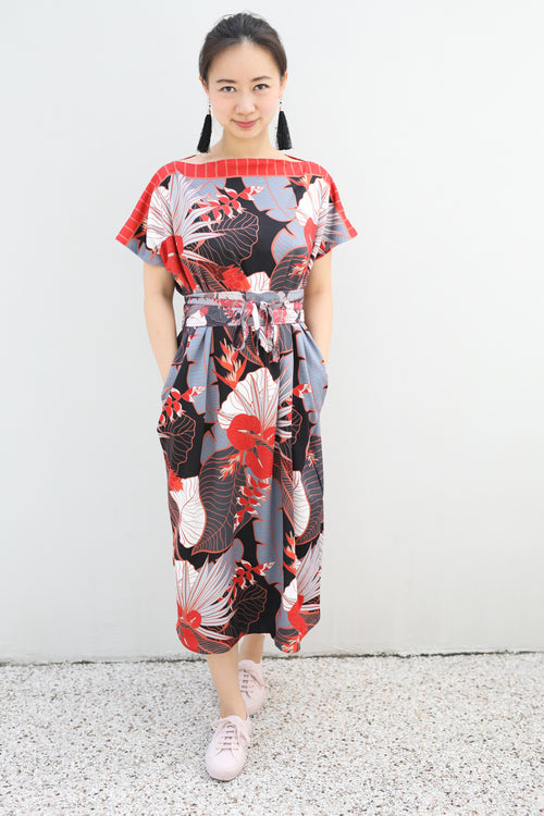 [SINGAPORE STORY] Tropical Garden Kimono Dress