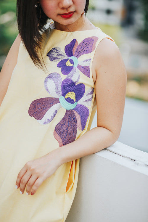 VANDA Yellow Tulip Dress