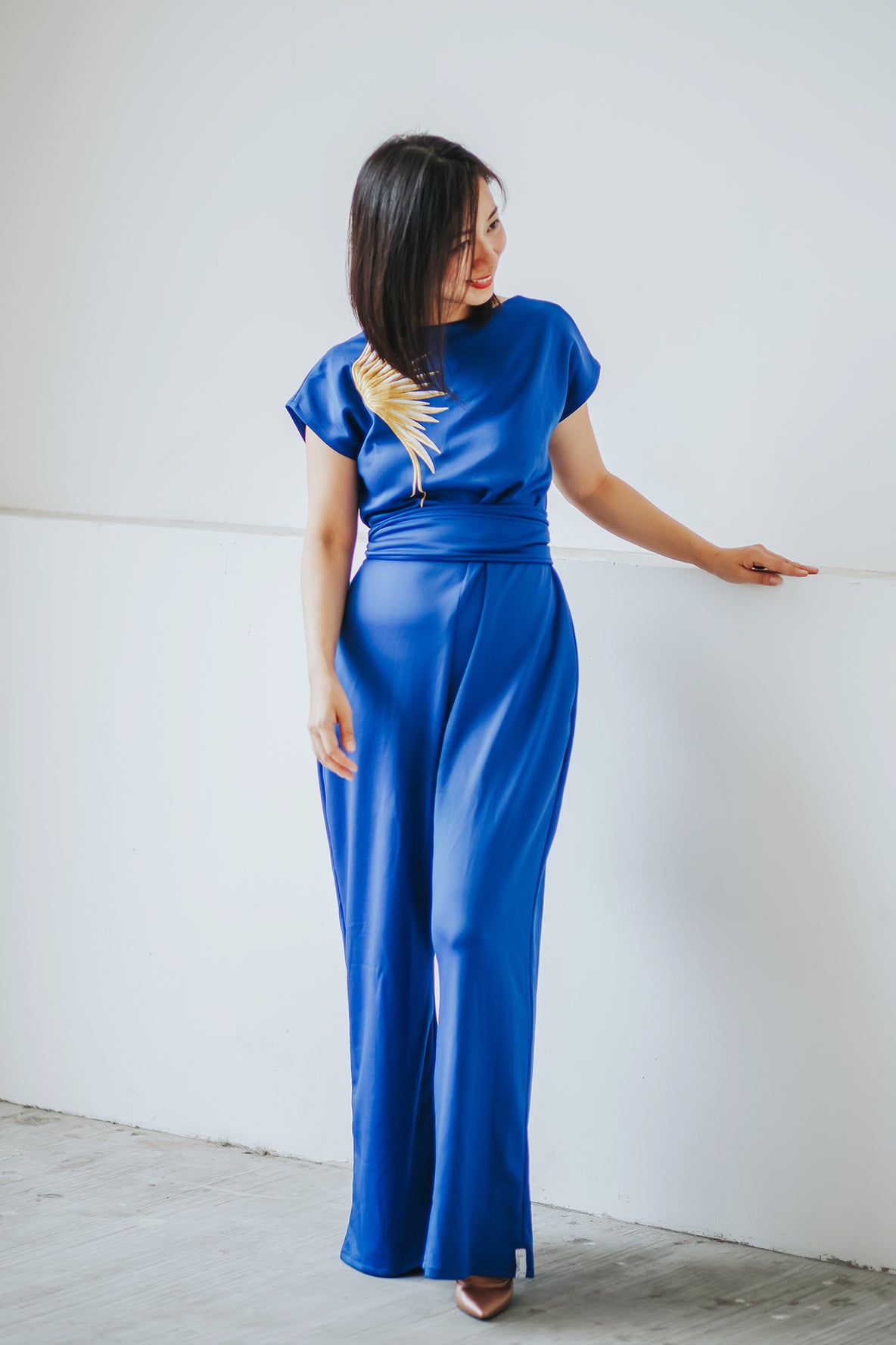 GOLDEN WINGS Royal Blue Jumpsuit