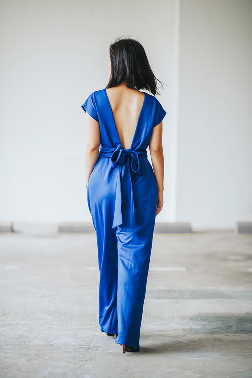 GOLDEN WINGS Royal Blue Jumpsuit