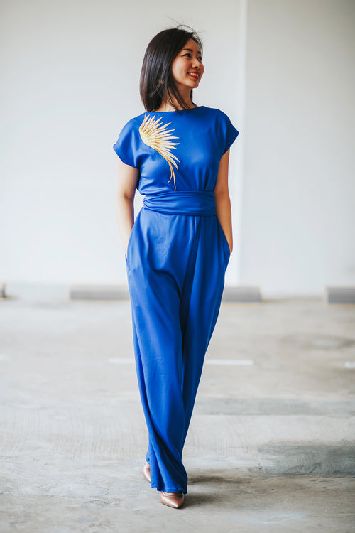 GOLDEN WINGS Royal Blue Jumpsuit