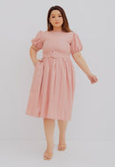 Puff Sleeve Dress Blush