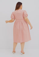 Puff Sleeve Dress Blush