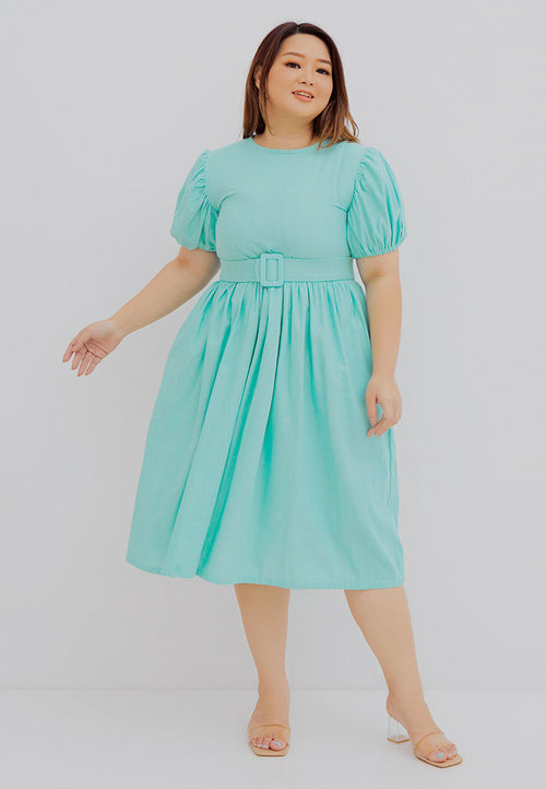 Puff Sleeve Dress Mint