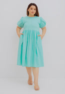 Puff Sleeve Dress Mint