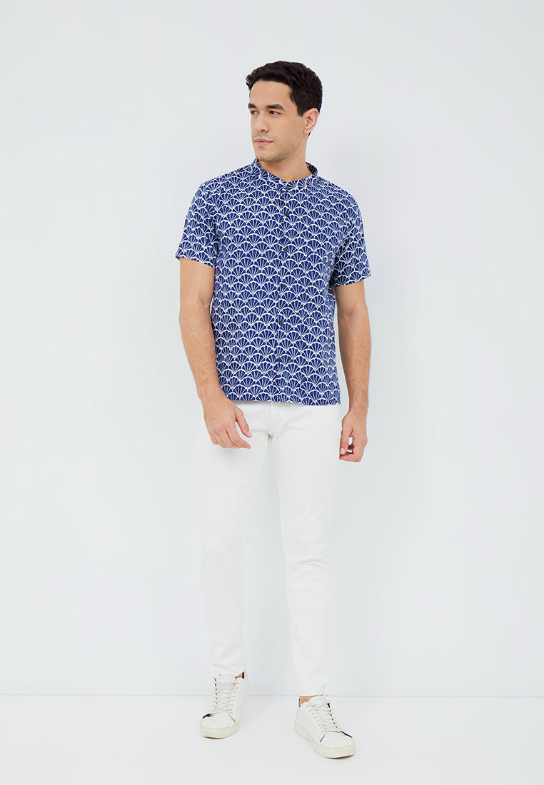 FANS NAVY Man Batik Shirt