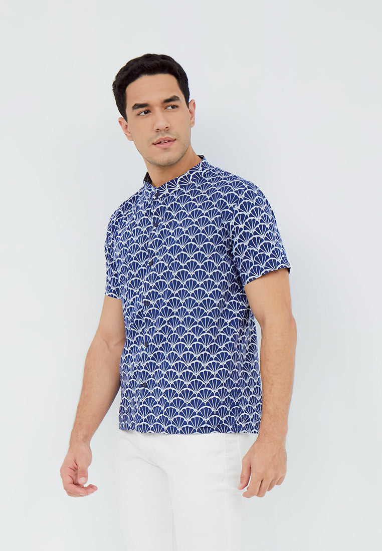FANS NAVY Man Batik Shirt
