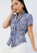 SAKURA さくら Navy Kebaya Top Batik