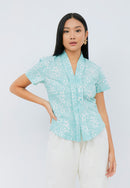 SAKURA さくら Mint Kebaya Top Batik