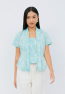 SAKURA さくら Mint Kebaya Top Batik