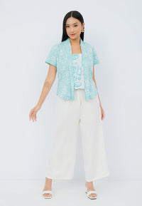 SAKURA さくら Mint Kebaya Top Batik