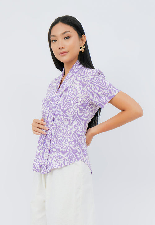 SAKURA さくら Lilac Kebaya Top Batik