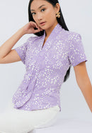 SAKURA さくら Lilac Kebaya Top Batik