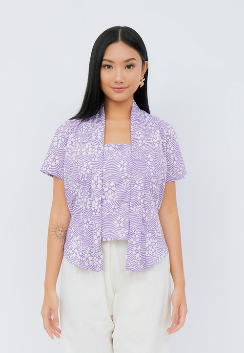 SAKURA さくら Lilac Kebaya Top Batik