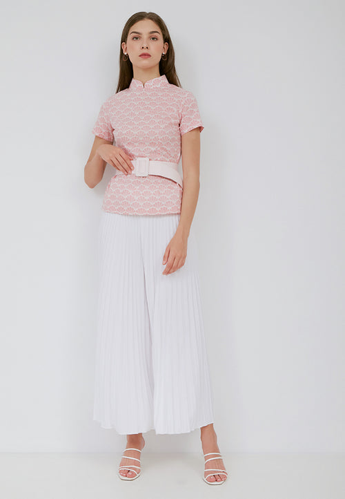 Basic Pleated Culottes Maxi (White)