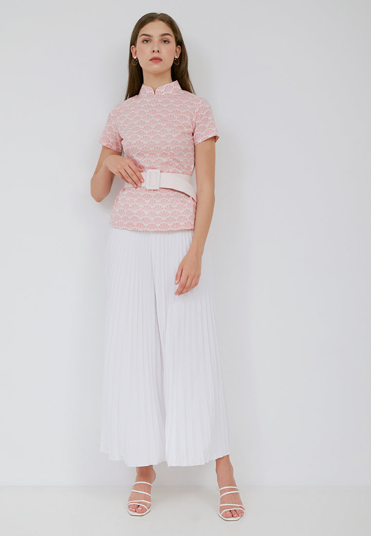 Basic Pleated Culottes Maxi (White)