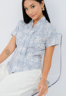 SAKURA さくら Grey Kebaya Top Batik