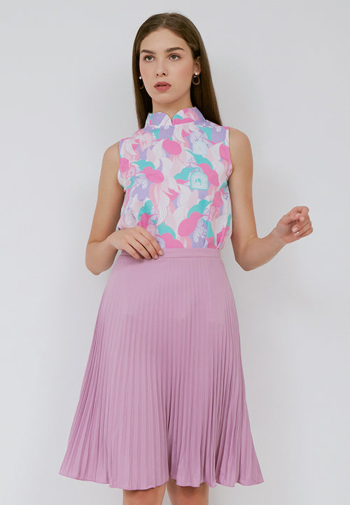 Songbirds Cheongsam Top in Pastel