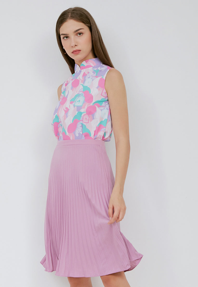Songbirds Cheongsam Top in Pastel