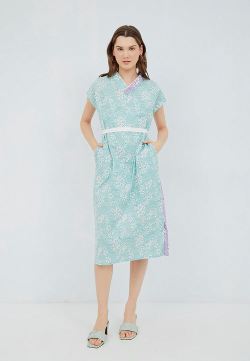 SAKURA さくら LILAC MINT Kimono Cheongsam BATIK