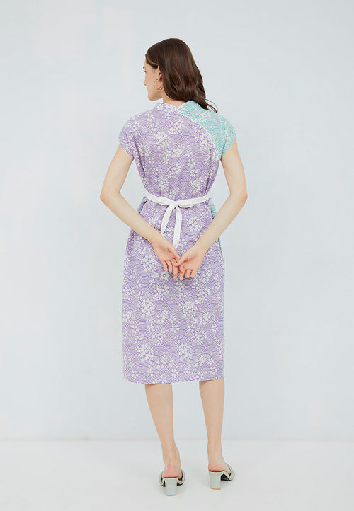 SAKURA さくら LILAC MINT Kimono Cheongsam BATIK