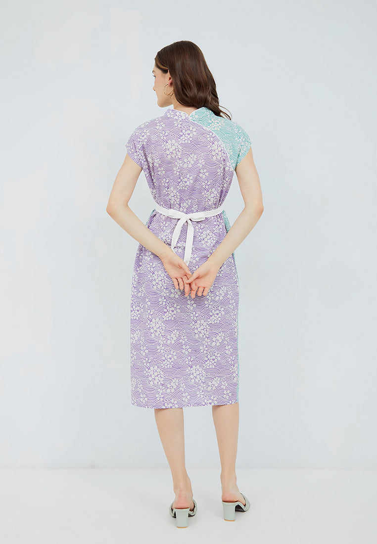 SAKURA さくら LILAC MINT Kimono Cheongsam BATIK