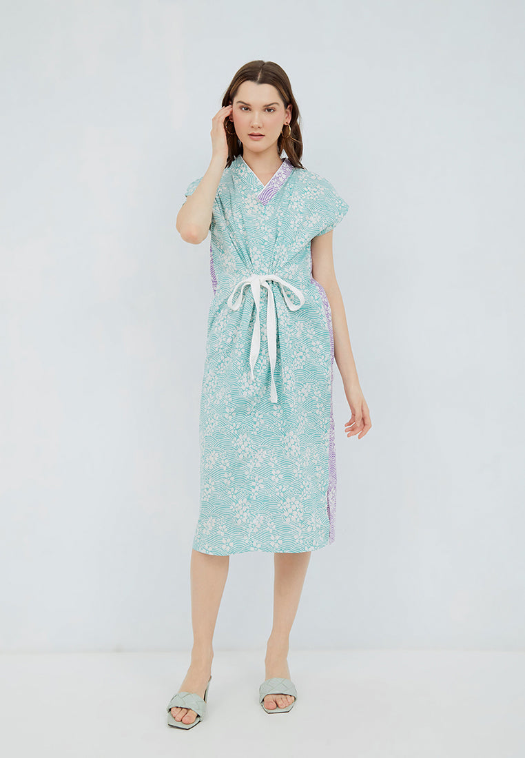 SAKURA さくら LILAC MINT Kimono Cheongsam BATIK