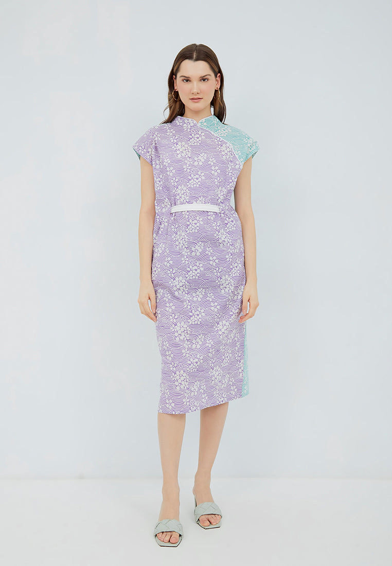 SAKURA さくら LILAC MINT Kimono Cheongsam BATIK