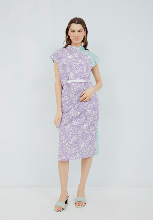 SAKURA さくら LILAC MINT Kimono Cheongsam BATIK