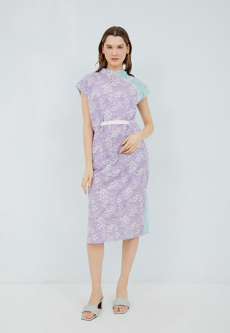 SAKURA さくら LILAC MINT Kimono Cheongsam BATIK