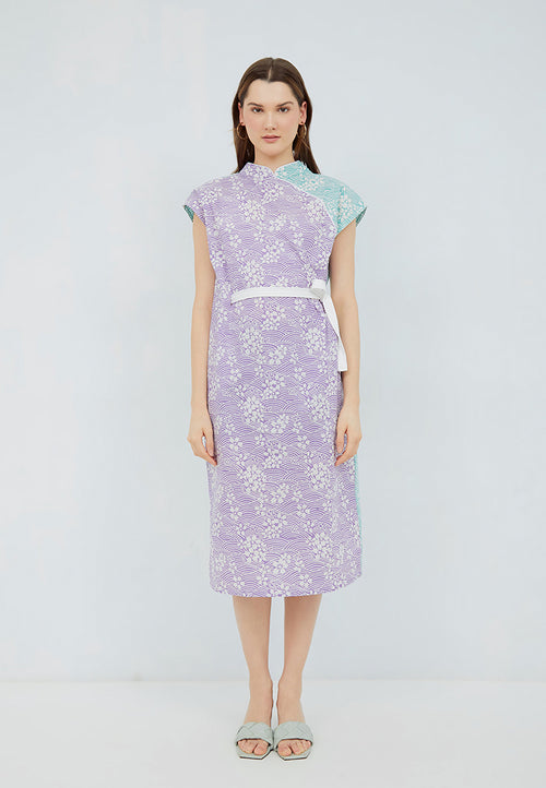 SAKURA さくら LILAC MINT Kimono Cheongsam BATIK