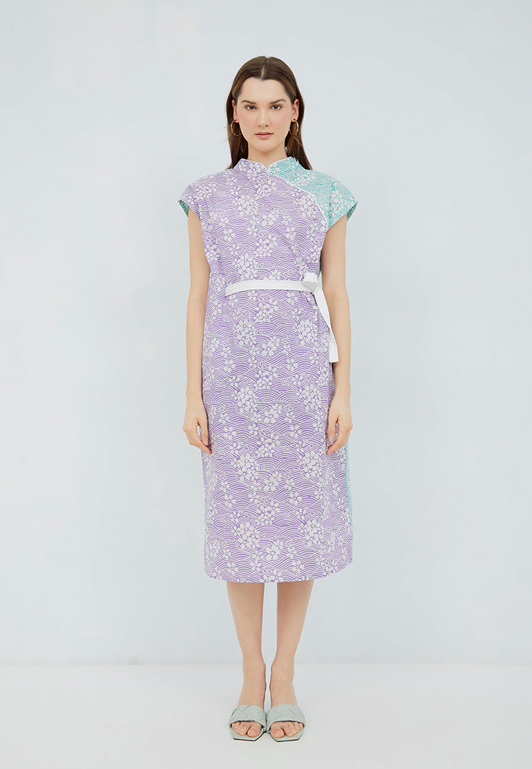 SAKURA さくら LILAC MINT Kimono Cheongsam BATIK