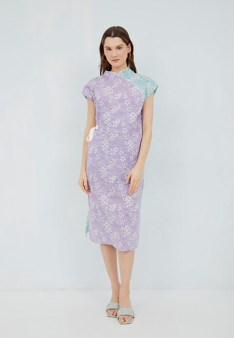 SAKURA さくら LILAC MINT Kimono Cheongsam BATIK