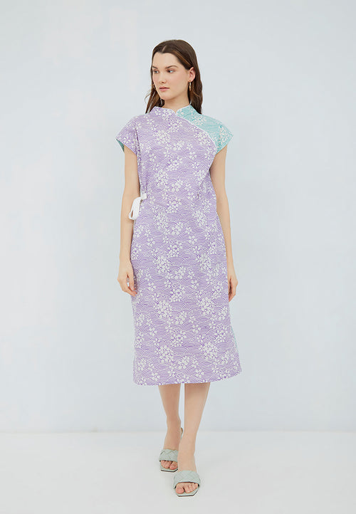 SAKURA さくら LILAC MINT Kimono Cheongsam BATIK