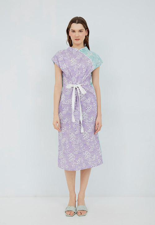 SAKURA さくら LILAC MINT Kimono Cheongsam BATIK