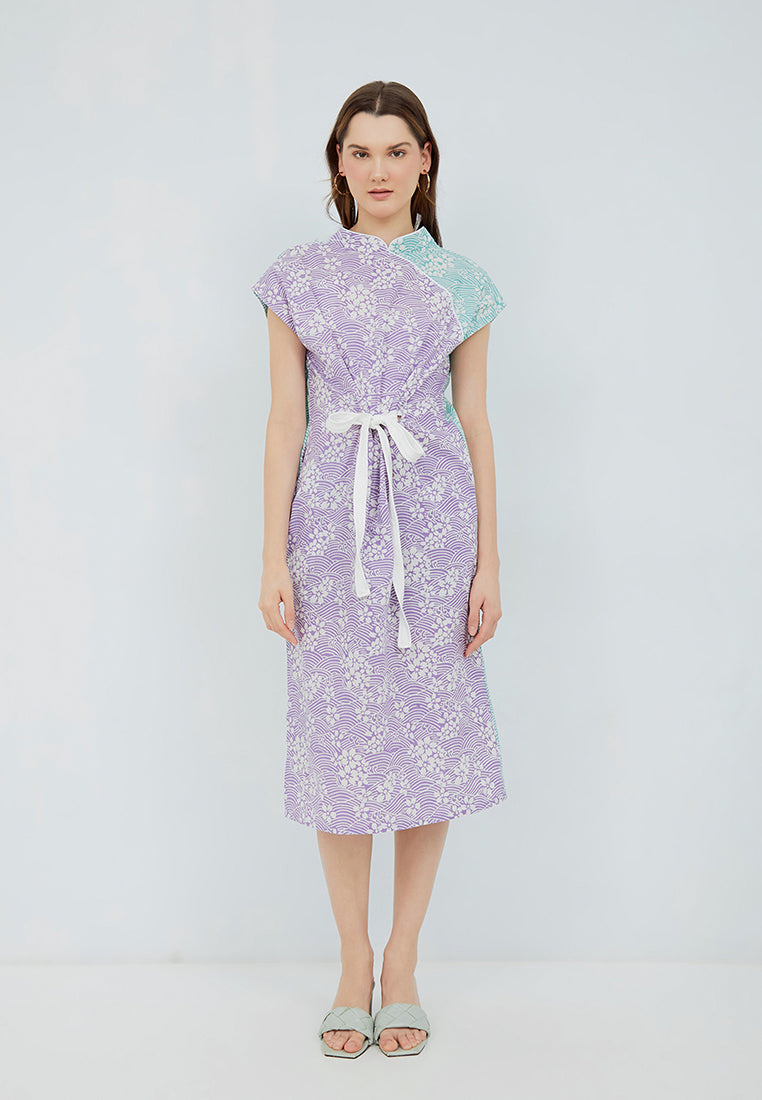 SAKURA さくら LILAC MINT Kimono Cheongsam BATIK