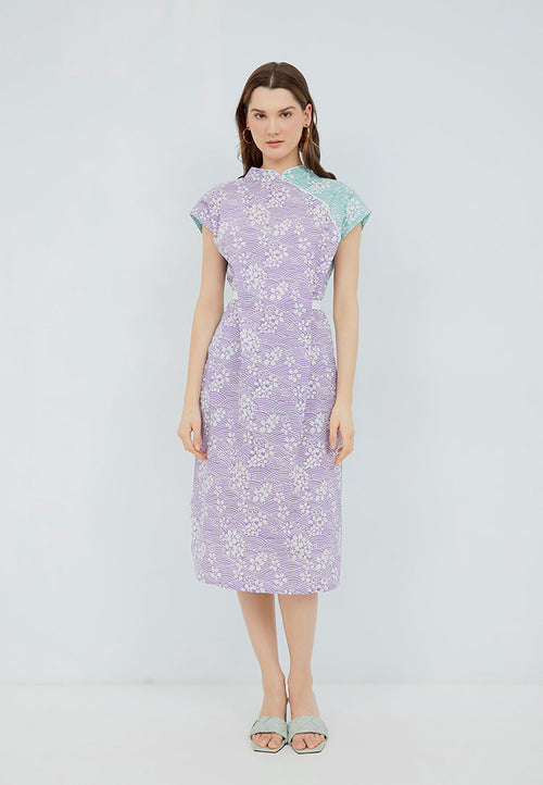 SAKURA さくら LILAC MINT Kimono Cheongsam BATIK