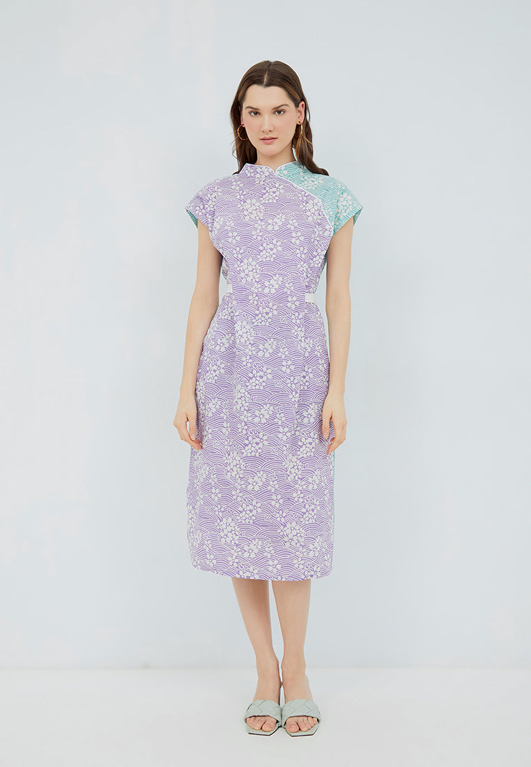 SAKURA さくら LILAC MINT Kimono Cheongsam BATIK