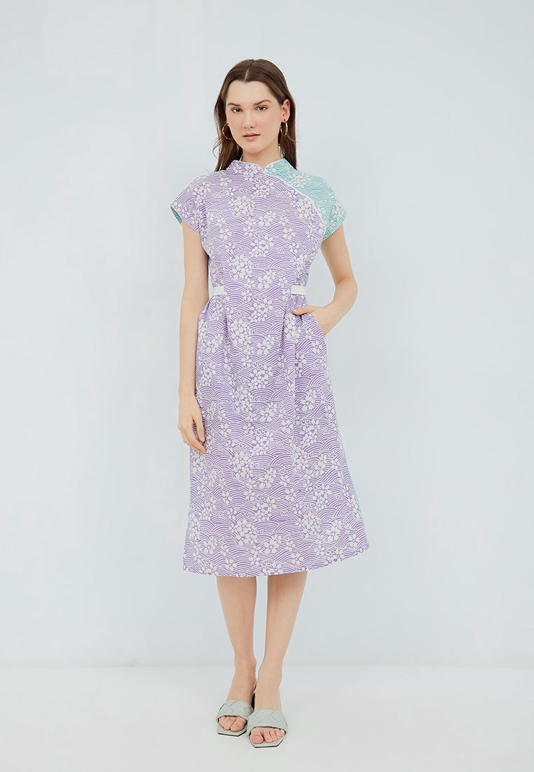 SAKURA さくら LILAC MINT Kimono Cheongsam BATIK