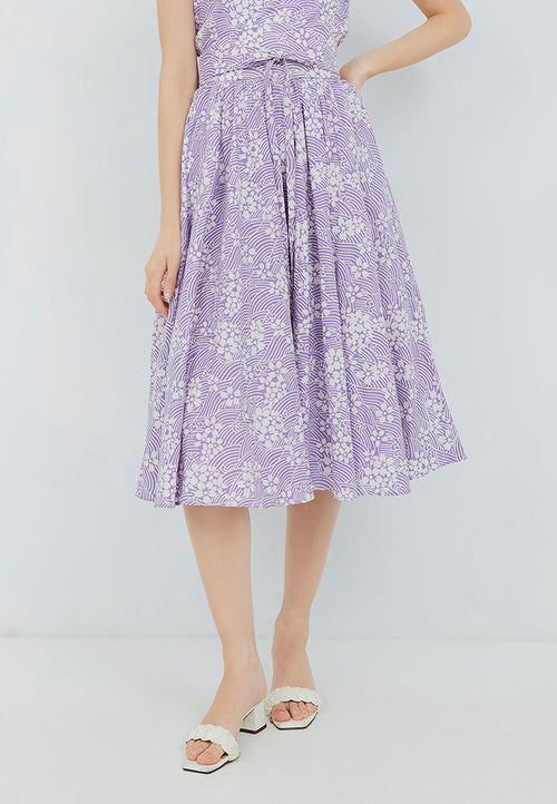 SAKURA さくら LILAC Circle Skirt BATIK