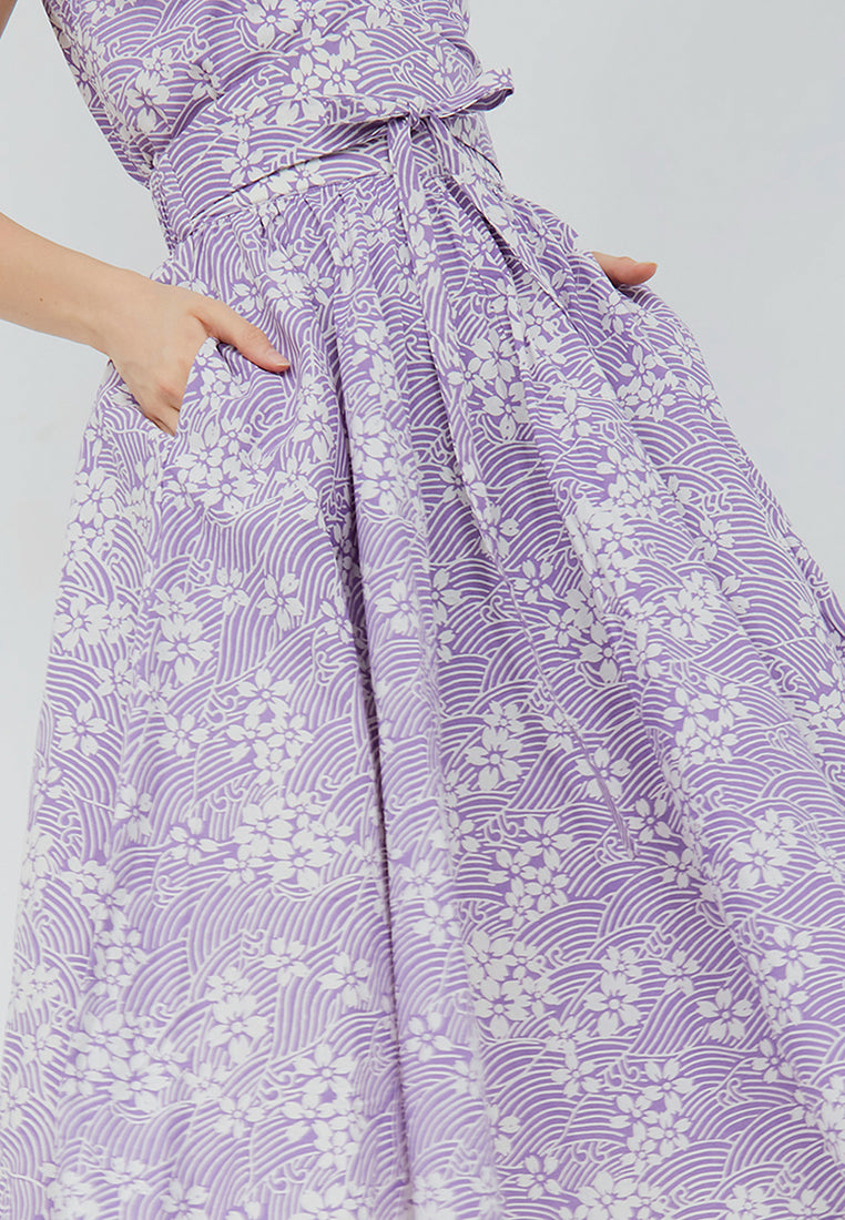 SAKURA さくら LILAC Circle Skirt BATIK