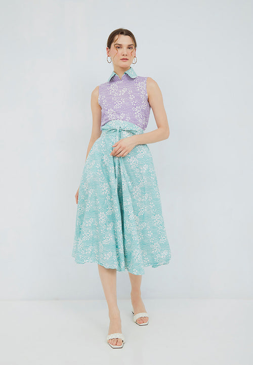 SAKURA さくら MINT Circle Culottes BATIK