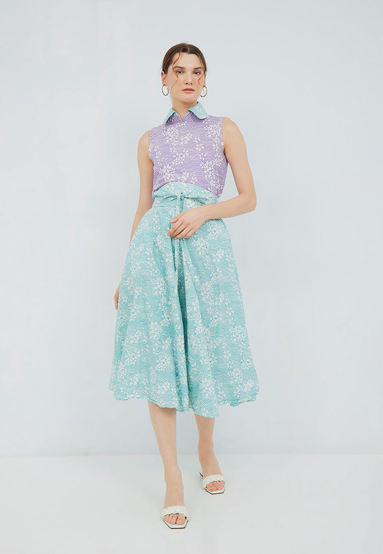 SAKURA さくら MINT Circle Culottes BATIK