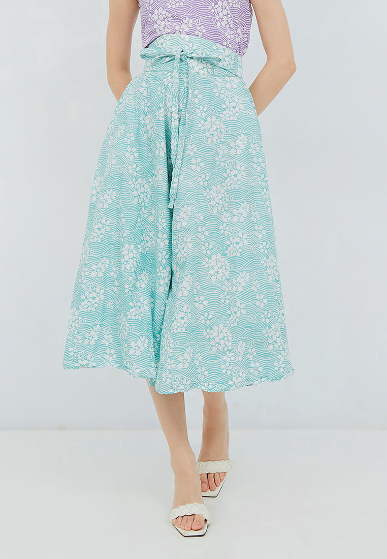 SAKURA さくら MINT Circle Culottes BATIK