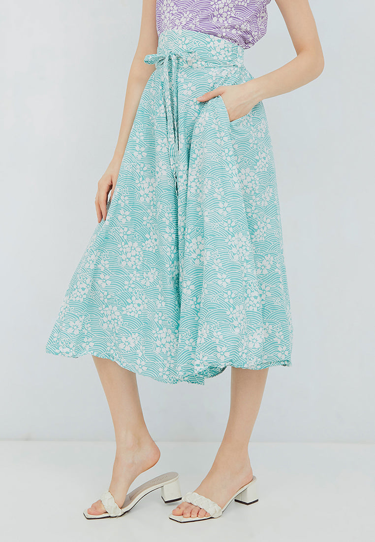 SAKURA さくら MINT Circle Culottes BATIK