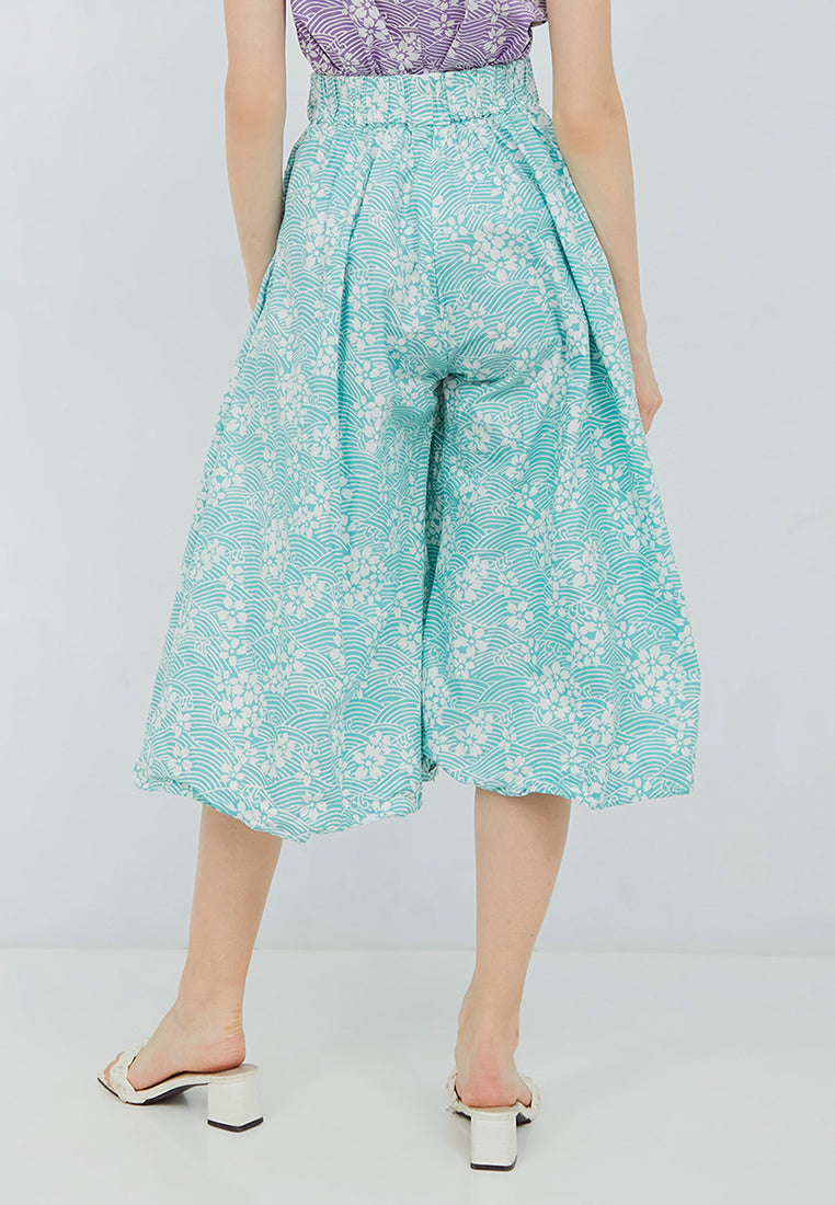 SAKURA さくら MINT Circle Culottes BATIK