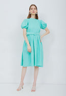 Puff Sleeve Dress Mint