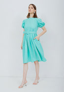 Puff Sleeve Dress Mint