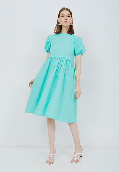 Puff Sleeve Dress Mint #FS50
